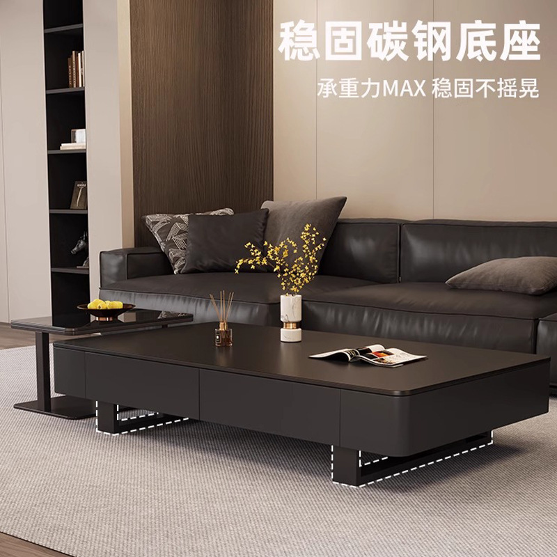 简约岩板茶几家具客厅家用简约风轻奢高级感小户型茶几大理石茶几|undefined