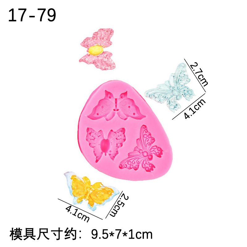 Transfronteriza Amazon múltiples mariposa fondant molde de silicona DIY hornear pastel de chocolate decorativo molde de silicona