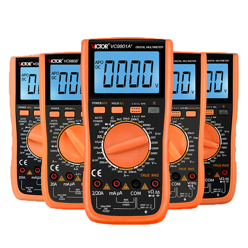 胜利万用表VC9801A+高精度数显万能表通断报警数据保持电容