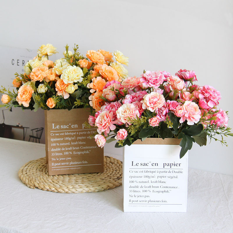 把束杜鵑花山茶花仿真花柵欄假花批發酒店商場超市布置裝飾品軟裝