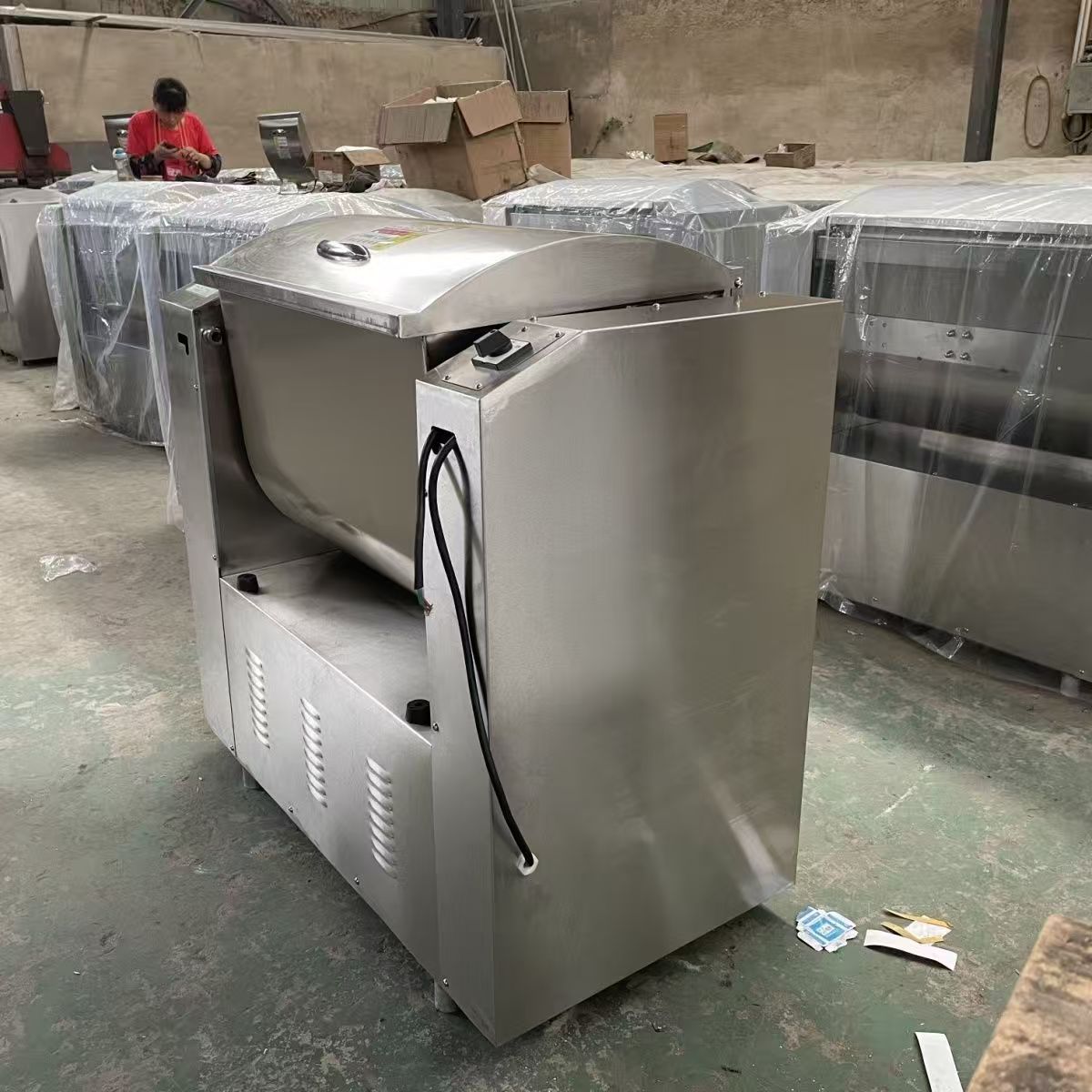 Commercial dough mixer stainless steel, fully automatic, silent