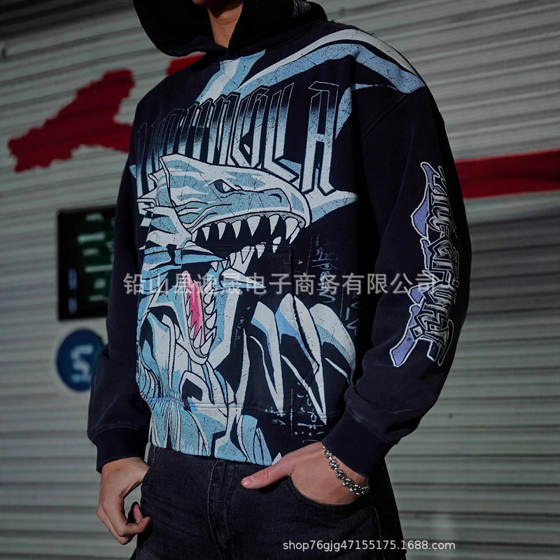 2025 Cross-Border Amazon Aliexpress Men's New Autumn Fashion Trendy High-End Anime Casual Hooded Sweatshirt
