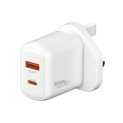 新しい 30W 超高速充電フルプロトコル A+C デュアルポート高速充電米国標準携帯電話充電ヘッド Apple 16 に適しています