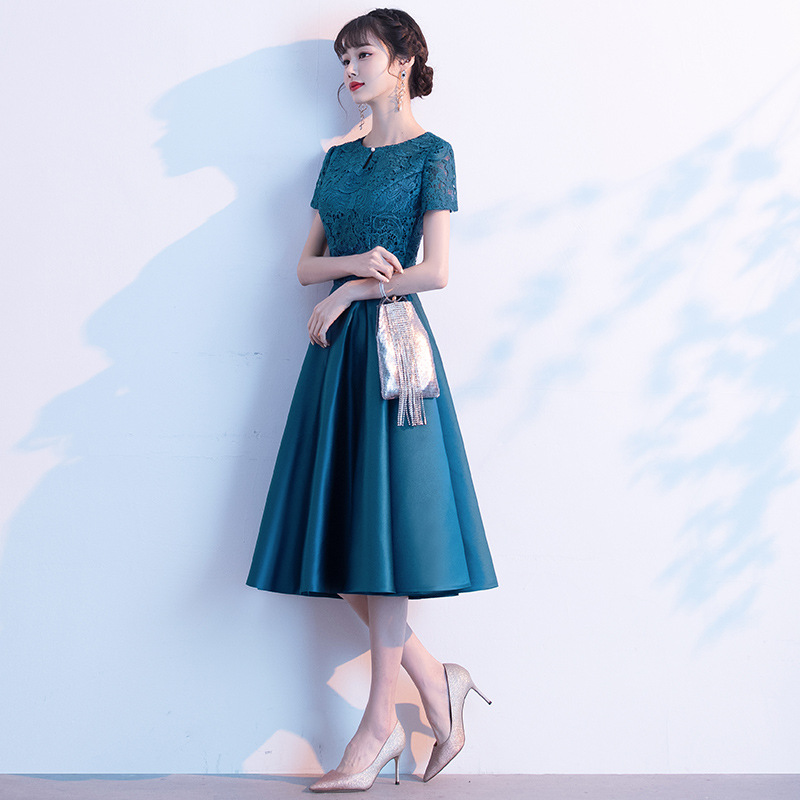 Vestido de cóctel azul para mujer, nuevo estilo 2026, elegante, para fiesta, boda, invitada, madre de la novia, vestido de noche de verano