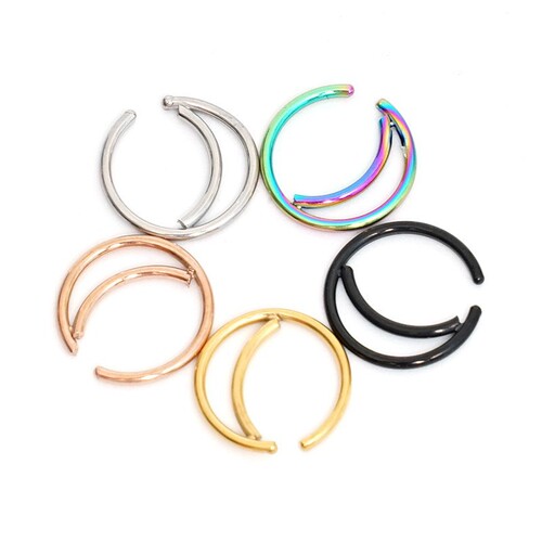 European and American fashion moon nose ring, stainless steel piercing nose pin, small nose ring piercing jewelry, stainless steel jewelry factory