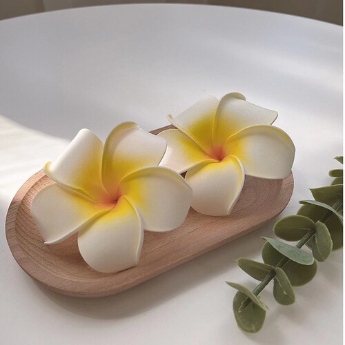 Hair clip for girls, egg flower-shaped hair accessory, side clip with bangs, small yellow flower duck bill, beach hair decoration