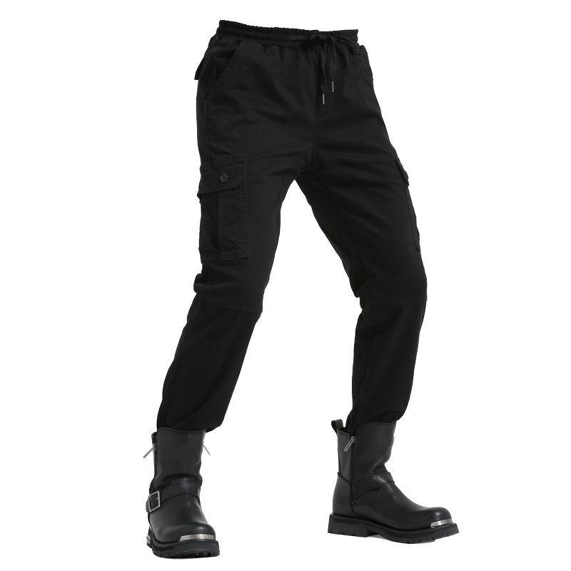 Loong biker motocicleta montar pantalones hombres motocicleta multi-bolsa casual anti-caída pantalones tobillo-atado engranaje de protección motocicleta Pantalones
