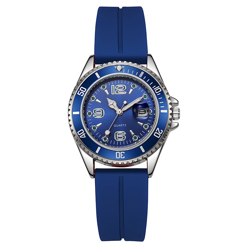 Pareja transfronteriza Moda Deportes Agua verde Fantasma Reloj de cuarzo Ocio Silicona Estudiante Reloj de cuarzo Vida impermeable