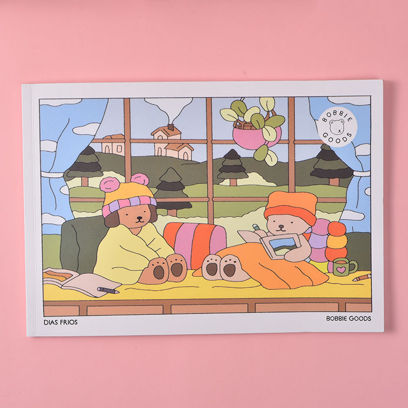 现货BOBBIE GOODS成人和儿童着色书生活温馨可爱创意的绘画涂色本|undefined