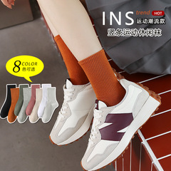 秋冬新品襪子女 ins潮流運動休閒襪高橡筋女士棉質中筒女襪子批發