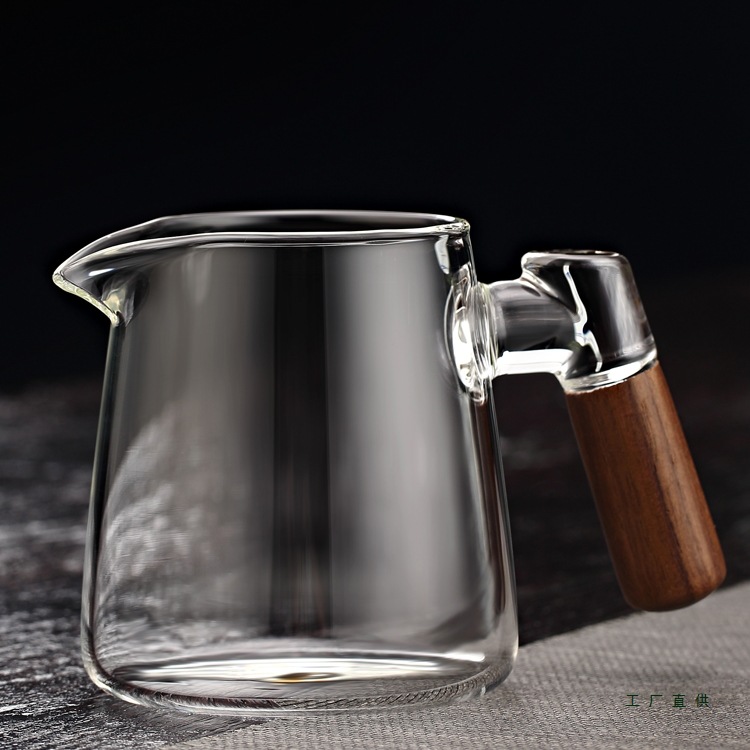 加厚玻璃公道杯耐高温茶具茶水分离杯红绿花茶煮茶壶泡茶器壶