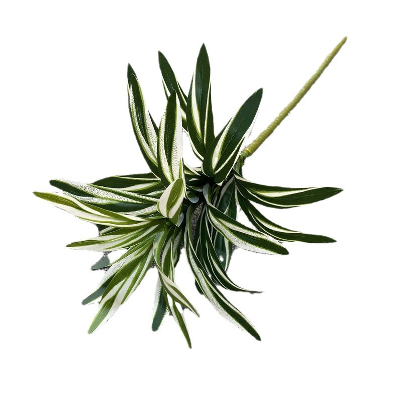 Simulación de alta gama de plantas de sensación de mano de una rama de la planta de lirio de bambú decoración de comedor colocando flores verdes arreglos de flores