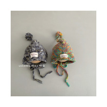 韩系ins风时尚彩色儿童护耳帽头巾秋潮童凹造型宝宝保暖披肩两用