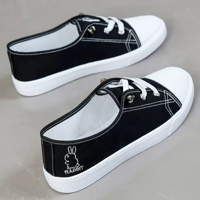 爆款布鞋子女鞋2025年新款帆布鞋百搭潮流小白鞋女春季休闲布鞋潮