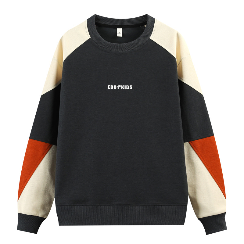 Herren Hoodies im Frühjahr und 2023, neuer Rundhals Langarm T-Shirt Trend, Herbstkleidung, Oberbekleidung mit Unterteil_voghion.com