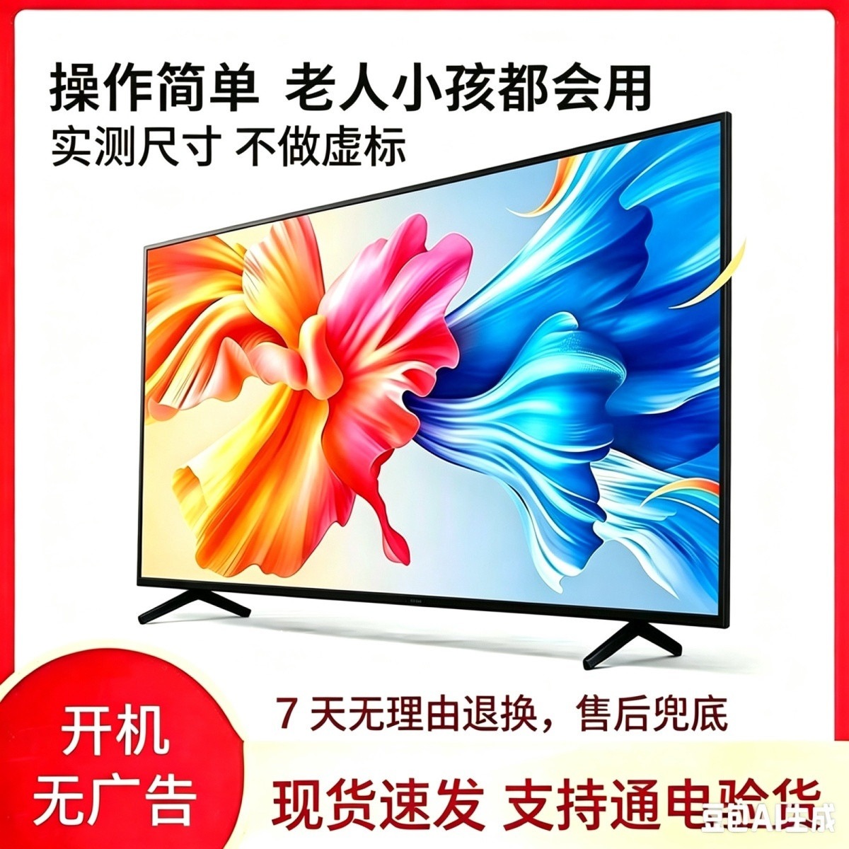 24/26/32/37/ 30inch LCD flat-screen small TV for the elderly, network color TV with 4K Wi-Fi