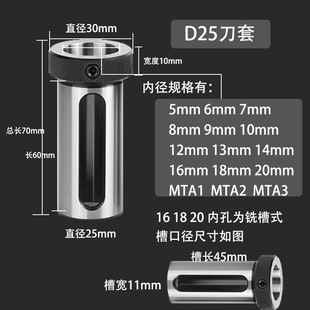Cnc Lathe Tool Holder Inner Hole Tool Bar Variable Diameter Sleeve D25D32D40 Inner Hole Conversion Sleeve