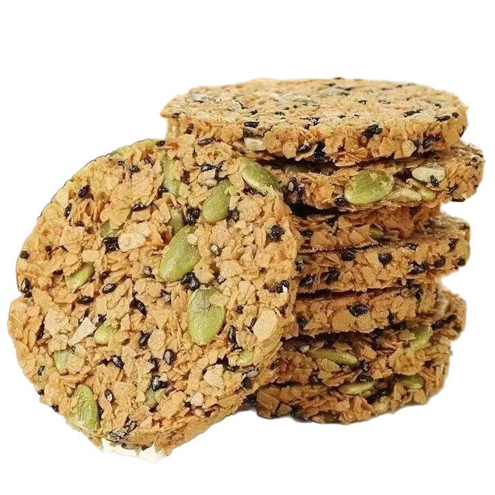 カボチャの種 オートミール クリスプ カジュアル スナック シリアル 全粒粉 無糖 食事代替品 高タンパク質 ナッツ 圧縮ビスケット|undefined