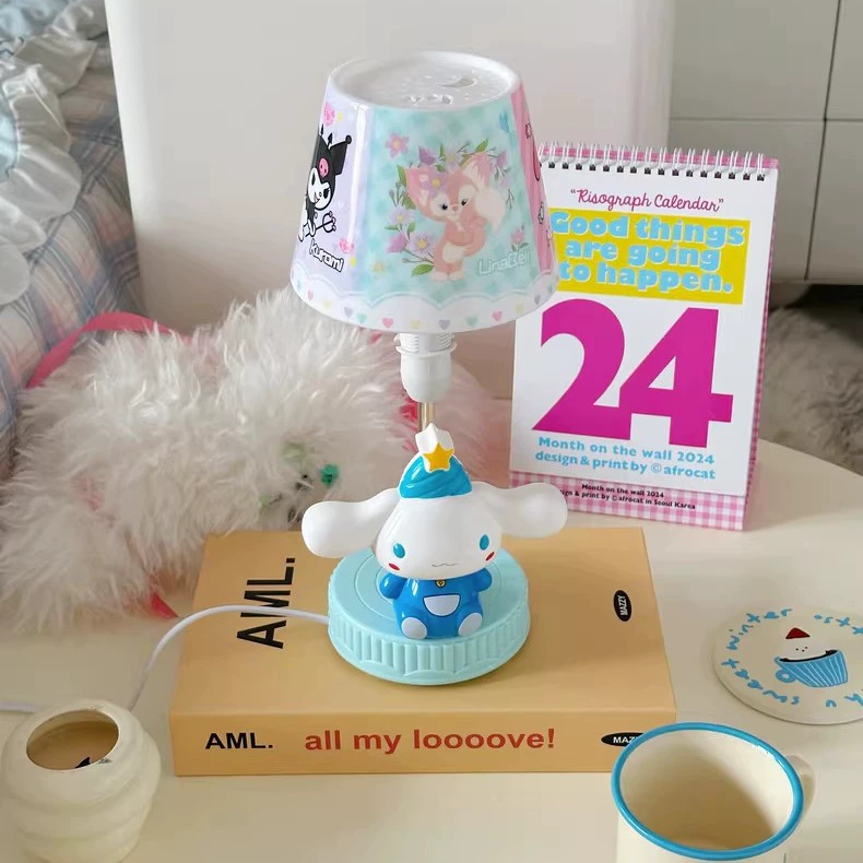 Санрио, настольная лампа, ночник, лампа-фонарь для кровати с проектором, Cinnamoroll, подарок на день рождения
