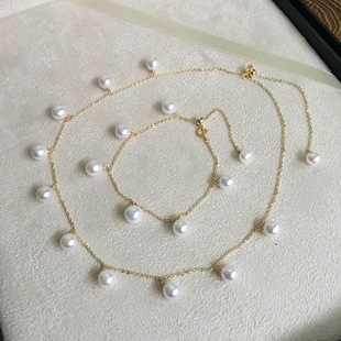 Across the three seasons, love beans all like JI light tian Ran freshwater ak Pearl smart all over the Sky star necklace chain bracelet