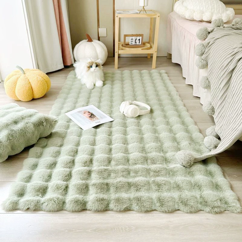 Ковёр из искусственного кроличьего меха, плюшевый, размеры 50×80–140×200 см