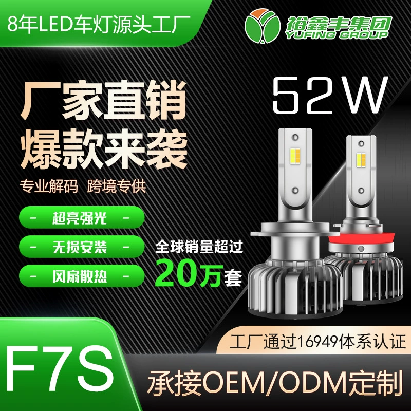 Трехцветная светодиодная Автомобильная фара модификация обновления лампы далеко и близко интегрирована супер яркая H7 супер яркая лампа заводские прямые волосы