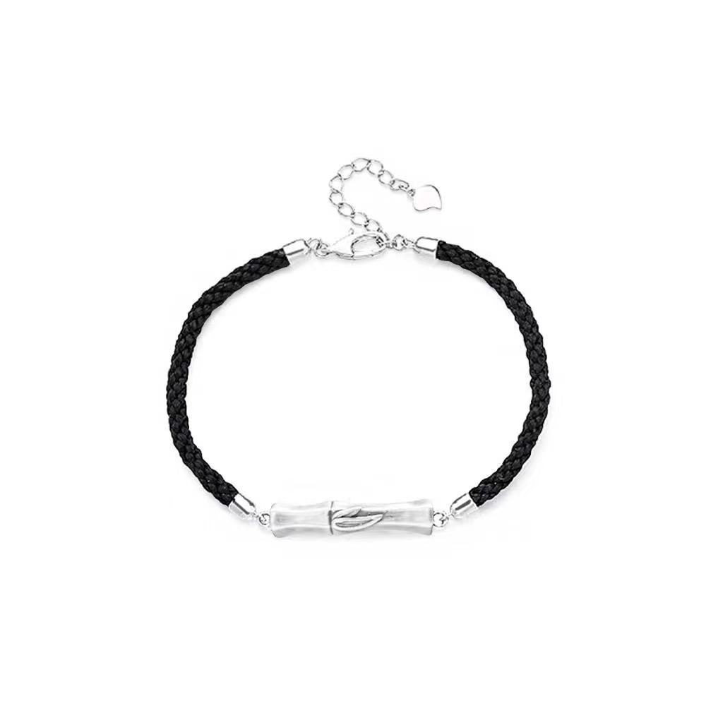 High-rise bracelet bamboo sterling silver hand rope girls men ashore good luck small gift koi lucky exam must pass