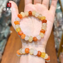 新疆金丝玉彩虹糖莲花珠手串彩虹糖苹果珠手链情侣款灯笼珠手串