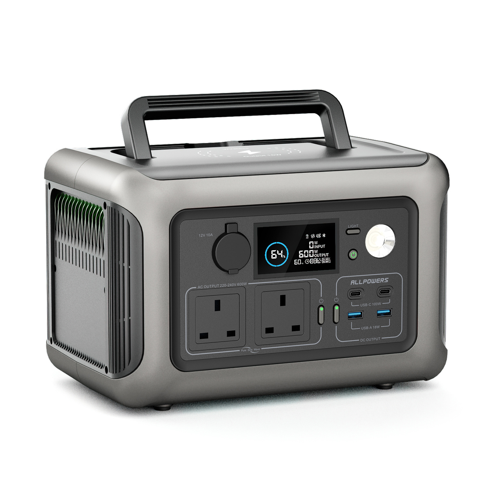 ALLPOWERS banco de energía de alta potencia para coche UPS fuente de alimentación de almacenamiento de energía 600W fuente de alimentación móvil R600