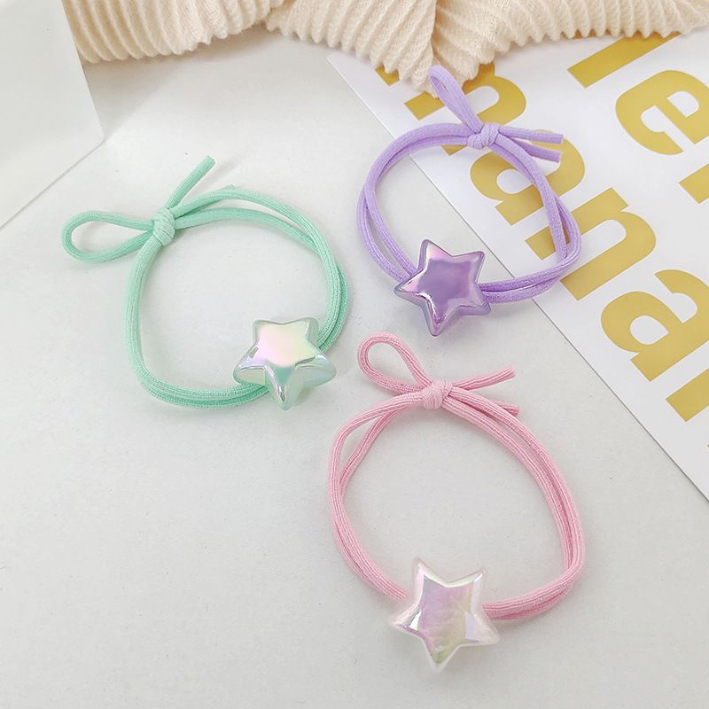 Estrella de pentacos dulce y linda línea de cabeza de niña creativa de alta moda elástica anillo de pelo fresco estudiantes de cola de caballo