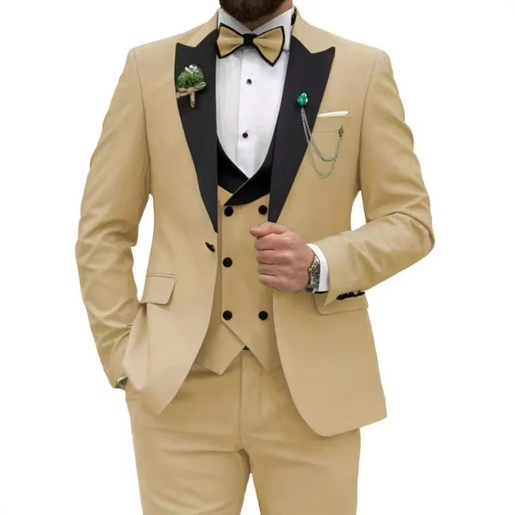 European and American Foreign Trade Suits for Men, Three-Piece Set, Amazon High-End Slim-Fit Business Fashion British Style Suit Set European and American Foreign Trade Suits for Men, Three-Piece Set, Amazon High-End Slim-Fit Business Fashion British Style Suit Set