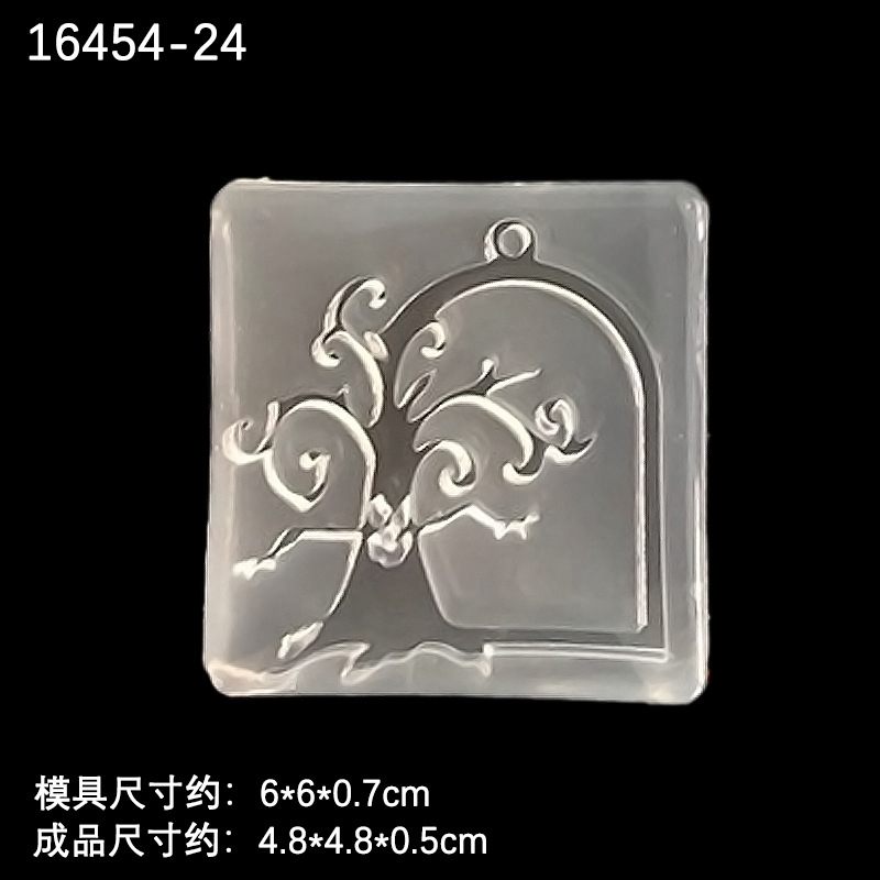 Acrílico hueco Ángel grúa pájaro Gecko silueta DIY espejo cristal epoxi molde marco colgante