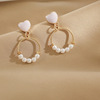 South Korean goods from pearl, small brand diamond earrings with tassels, Korean style, Chanel style