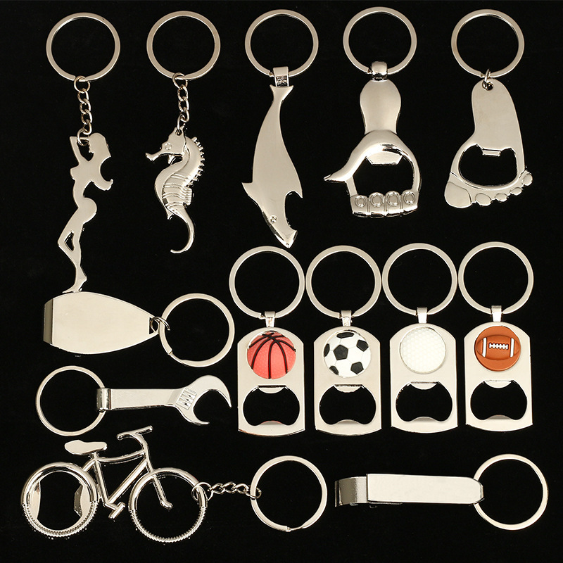 Wholesale Cross-border Personality Creative Beer Screwdriver Men's Car Pendant Advertising Gift Metal Bottle Opener Keychain
