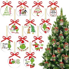 アマゾングリーンアクリルクリスマスペンダントクリスマスツリーペンダント祝日パーティー雰囲気装飾品