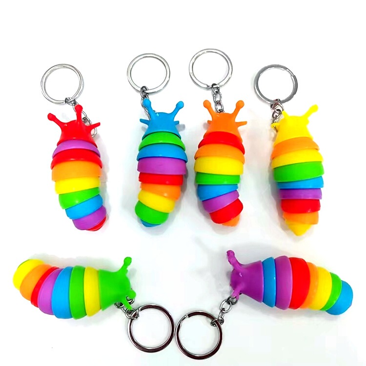 Cross-Border Intellectual Vent Car Key Caterpillar Keychain 8cm Centipede Pendant to Relieve Stress Snot and Bug Toy Cross-Border Intellectual Vent Car Key Caterpillar Keychain 8cm Centipede Pendant to Relieve Stress Snot and Bug Toy