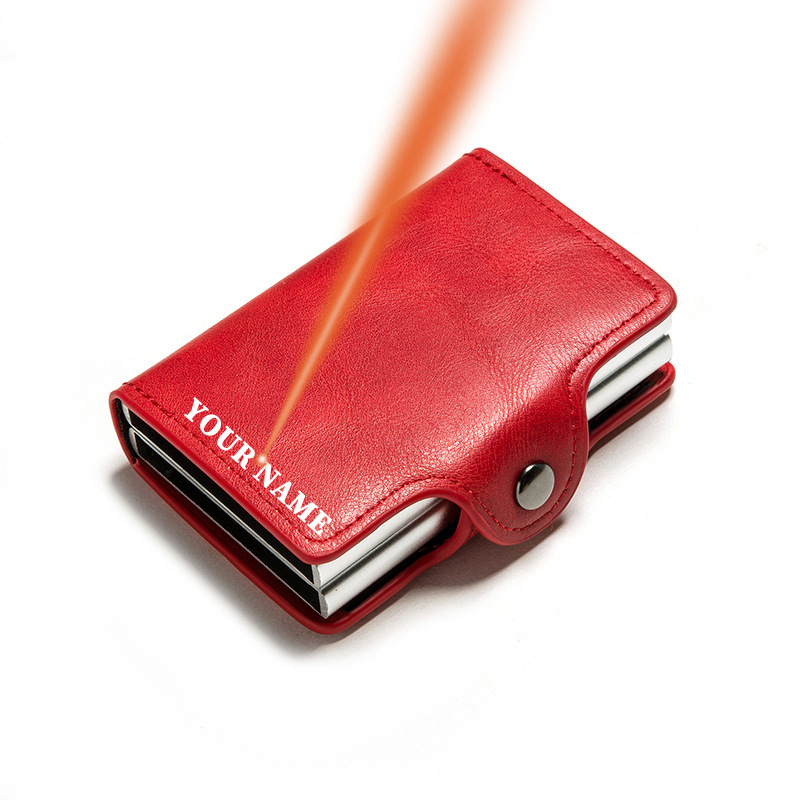 Tarjetero de Fibra de Carbono 2023 para Hombre, Doble Protección Anti-RFID