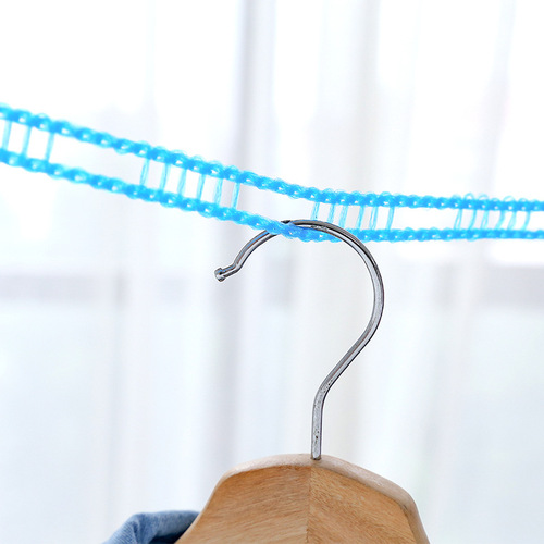 Clothesline indoor and outdoor punch-free cool clothesline non-slip windproof clothesline rope hanging quilt clothesline