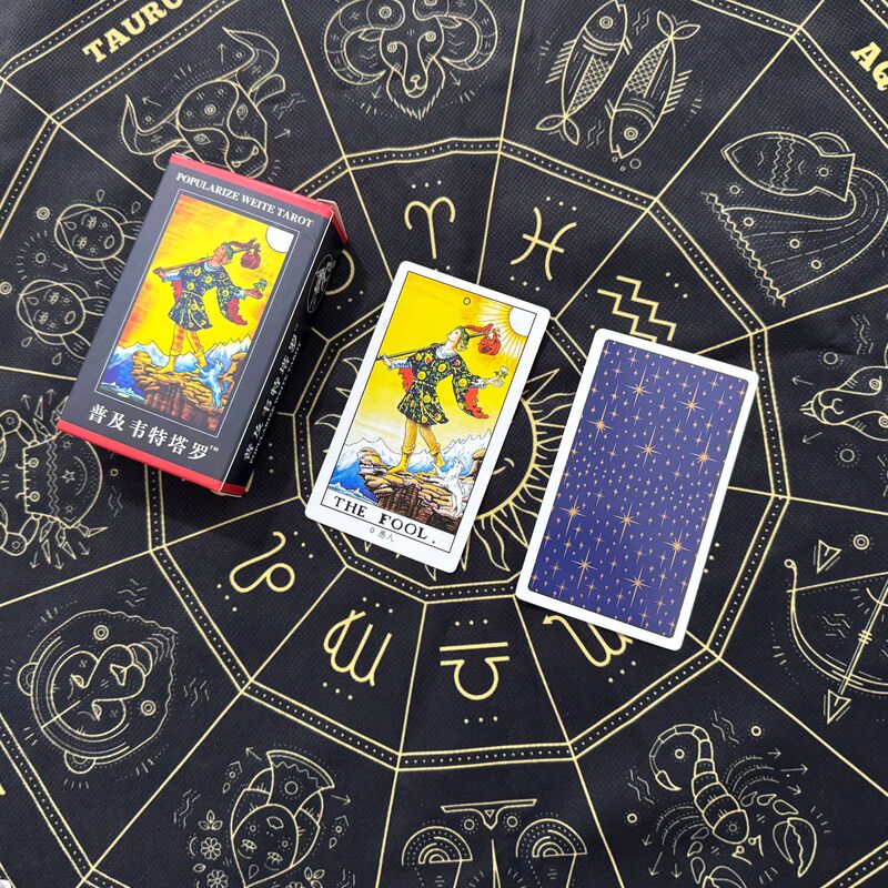 国境を越えた卸売ウェイトゴールド箔タロット tarotPVC プラスチック防水カラー印刷ボードゲームホットスタンピング在庫あり|undefined