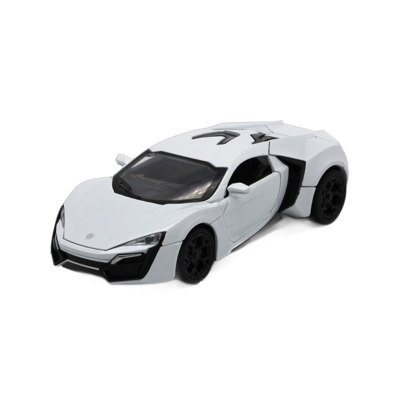 1/32 puesto Venta caliente velocidad siete lyken coche deportivo aleación modelo sonido y luz Tire hacia atrás de juguete los niños decoración la torta