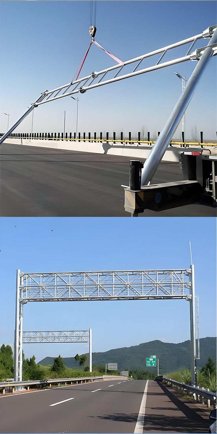 LED显示屏限高架高速公路ETC龙门架监控支架热镀锌测速龙门架-阿里巴巴