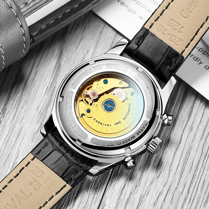 Carnival, automatic mechanical waterproof mechanical watch, fashionable universal men's watch