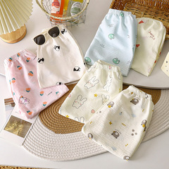 夏季新款兒童中大童寬鬆防蚊褲a類薄款可愛居家空調服夏天九分褲