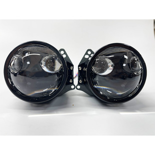 Factory Outlet 3inch Dual Straight LED Dual Light Lens Car Headlight Restoration Upgrade Far and Near Integrated 12V Lens