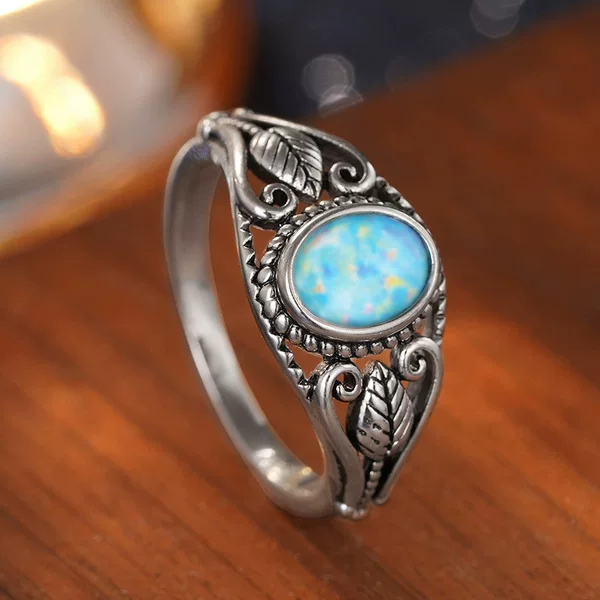 Changrui Manufacturer Wholesale New Style Rings for Women, Vintage Sticker Metal Rings, Leaf-Shaped Rings for Taobao Live Sales