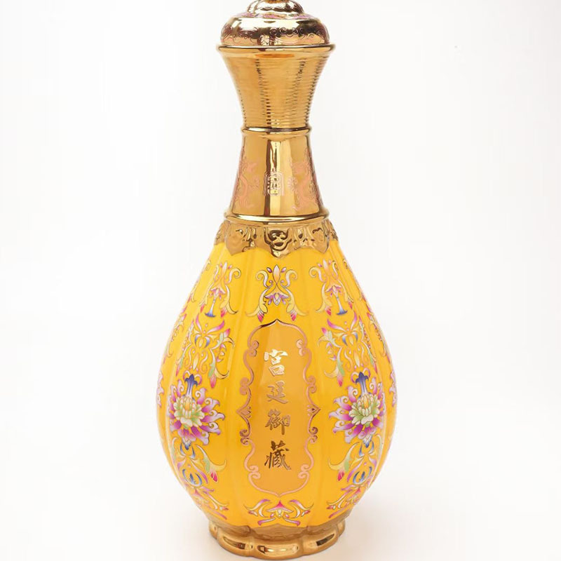 Palace Royal Collection 빈 와인병 선물 상자 포함 [노란색]