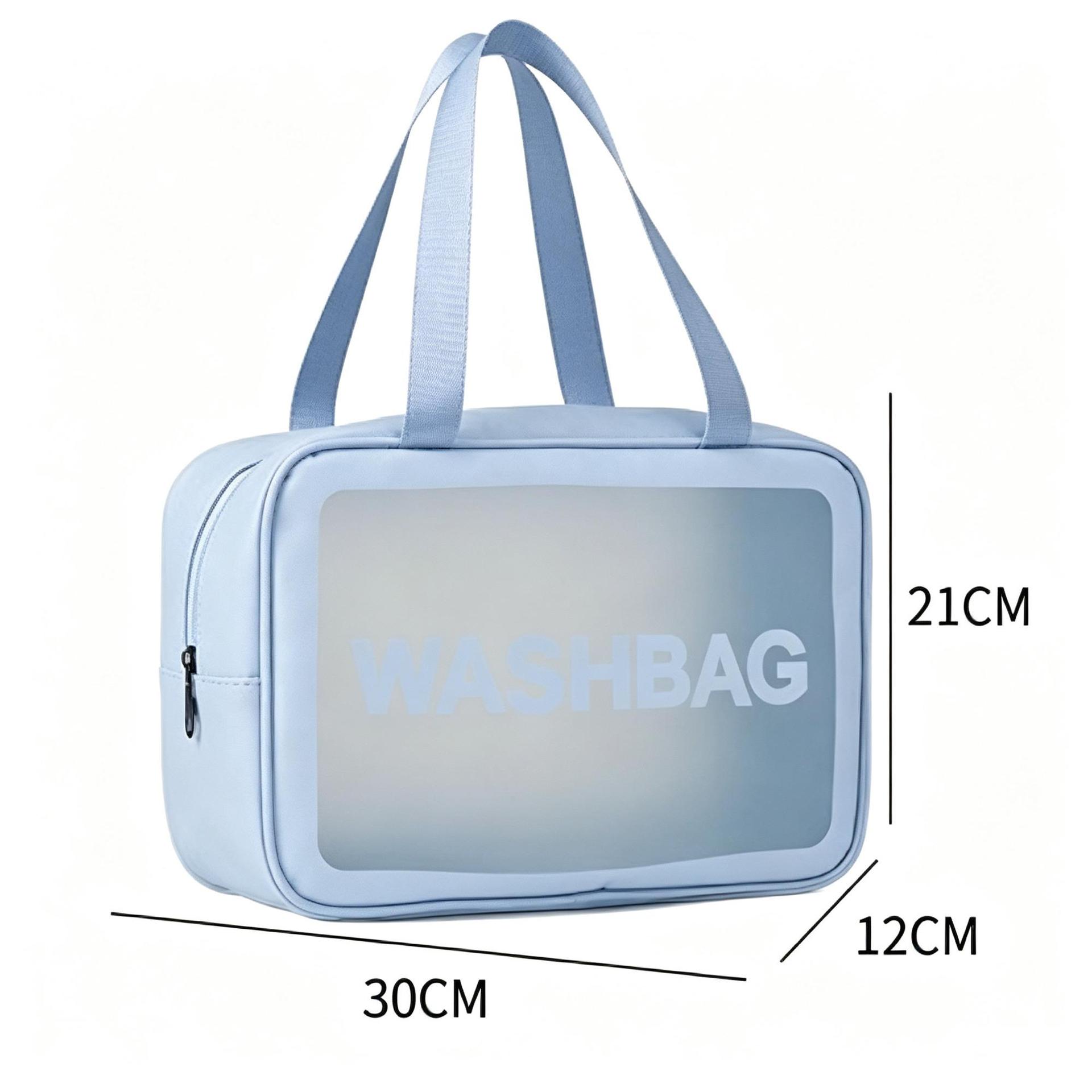 Bolsa de lavado portátil a prueba de agua, bolsa de cremallera a prueba de agua, bolsa de lavado visual de PVC, bolsa de maquillaje de viaje de tamaño medio, almacenamiento image 42