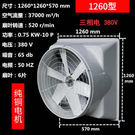 玻璃钢负压风机养殖场工业排风通风降温exhaustfan低噪音通风