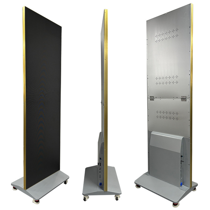 GOB inteligente vertical LED pantalla de cartel de suelo móvil máquina de publicidad electrónica HD pantalla electrónica LED interior a color completo