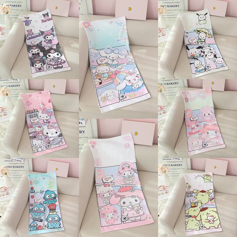 Cartoon Cute Kroomi Printed Absorbent Long Towel Beach Towel Children Quick-drying Bath Towel Microfiber Towel